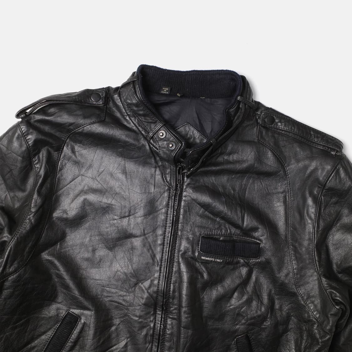 1980's Members Only Leather Racer Jacket 상품이미지3