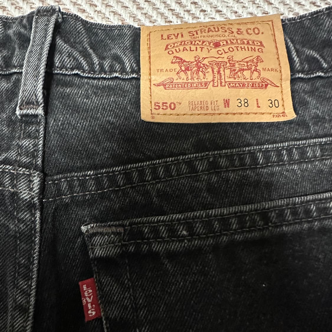LEVI'S 550 usa made black denim pants 상품이미지3