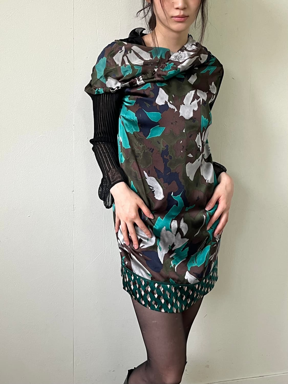 MISSONI 밀리터리 플라워 원피스 상품이미지3