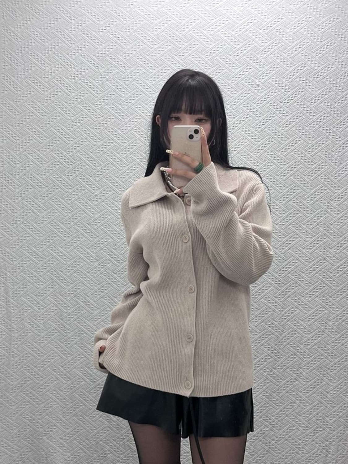 COS 코스 여리 캐주얼 부클레 니트 버튼 가디건 M C09616 상품이미지2