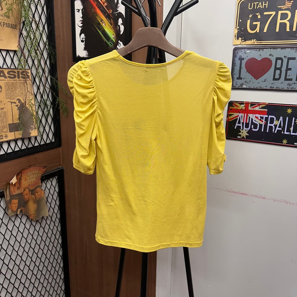 Mustard Reprint Sheer Top  상품이미지2