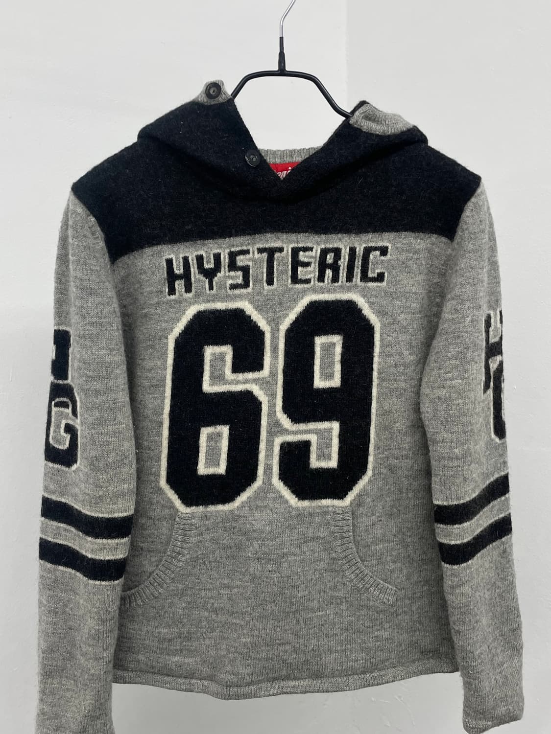 90s 히스테릭글래머 울 로고 버튼 니트 상품이미지9