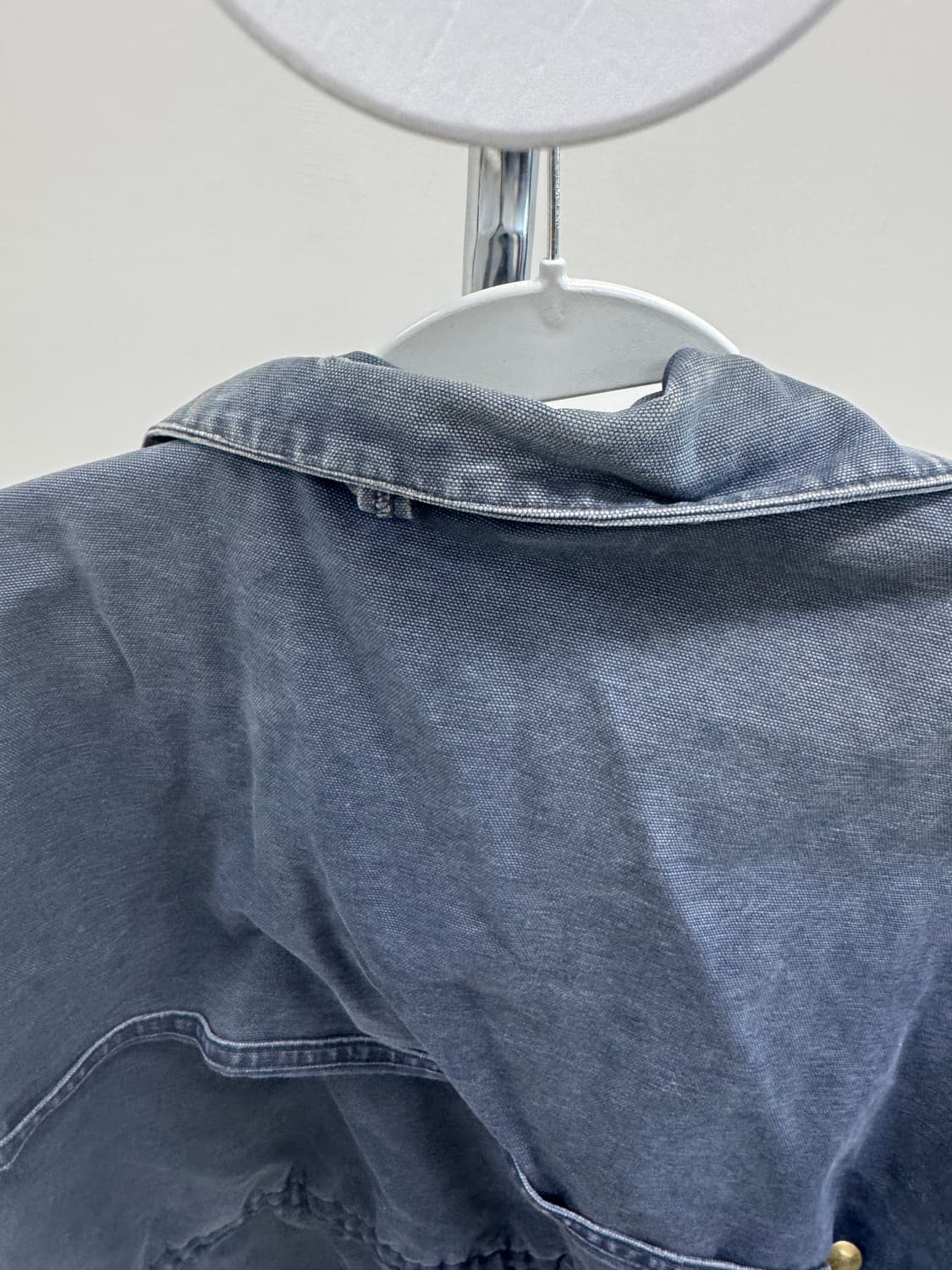 칼하트 데님 자켓 네이비 체크 안감 상품이미지6