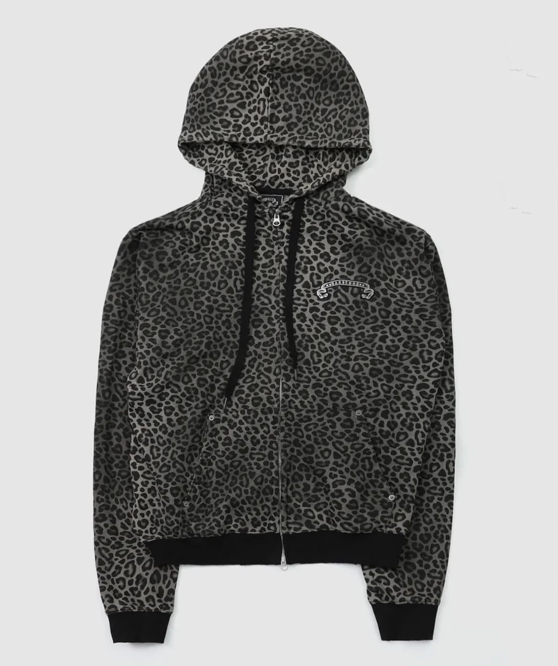 배드블러드 바이퍼 로고 후드 집업 - 블랙레오파드 상품이미지1