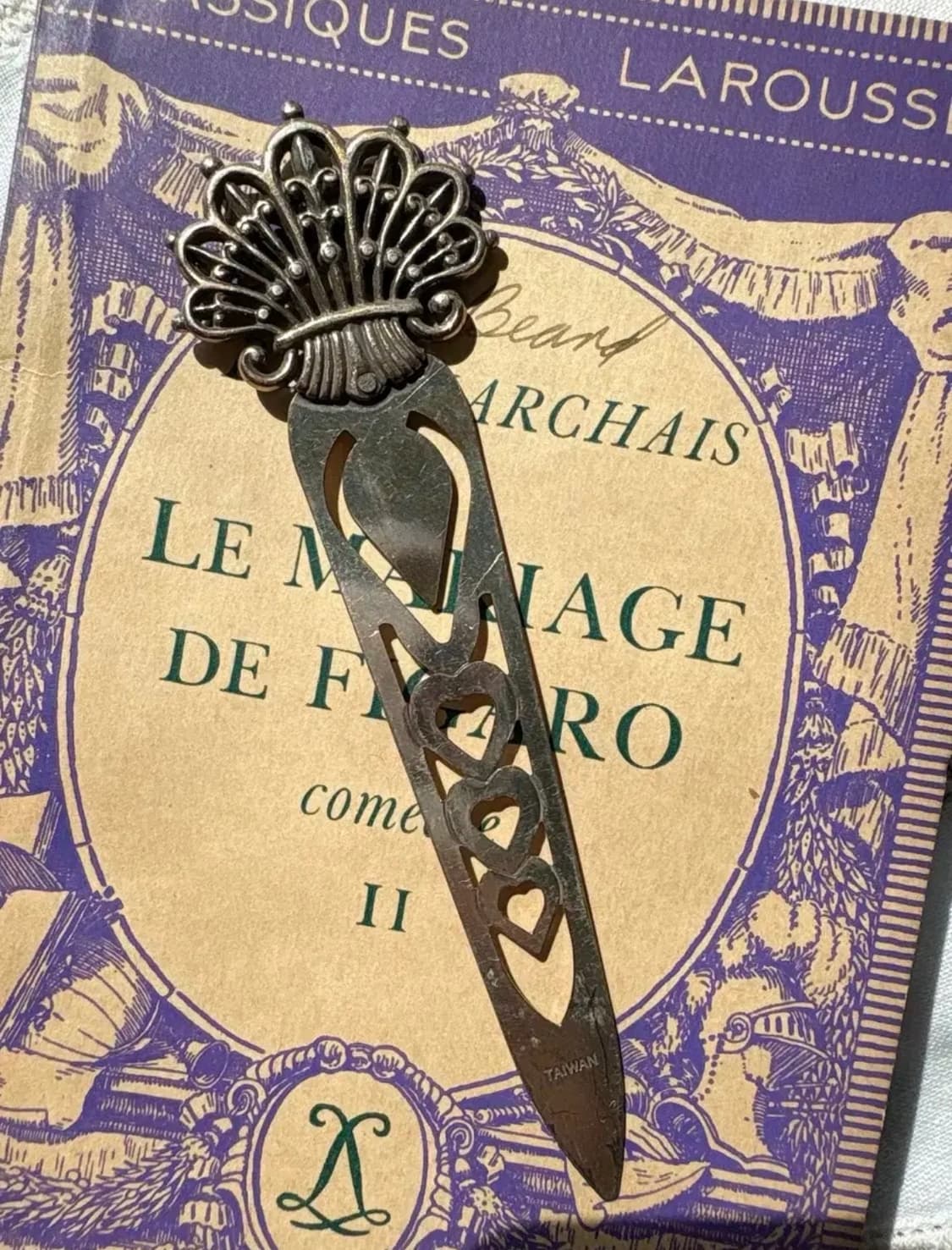 대만 빈티지 쉘모양 2way 북마크 겸용 레터오프너 나이프 상품이미지4