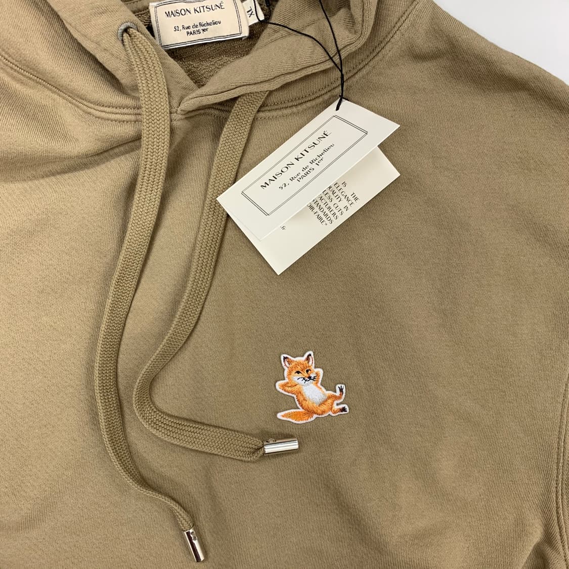 20FW 메종키츠네 칠랙스 로고 후드 카키 상품이미지4