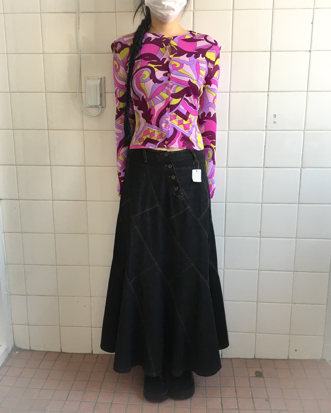 Morgan oriental pattern slim fit cardiga 상품이미지1