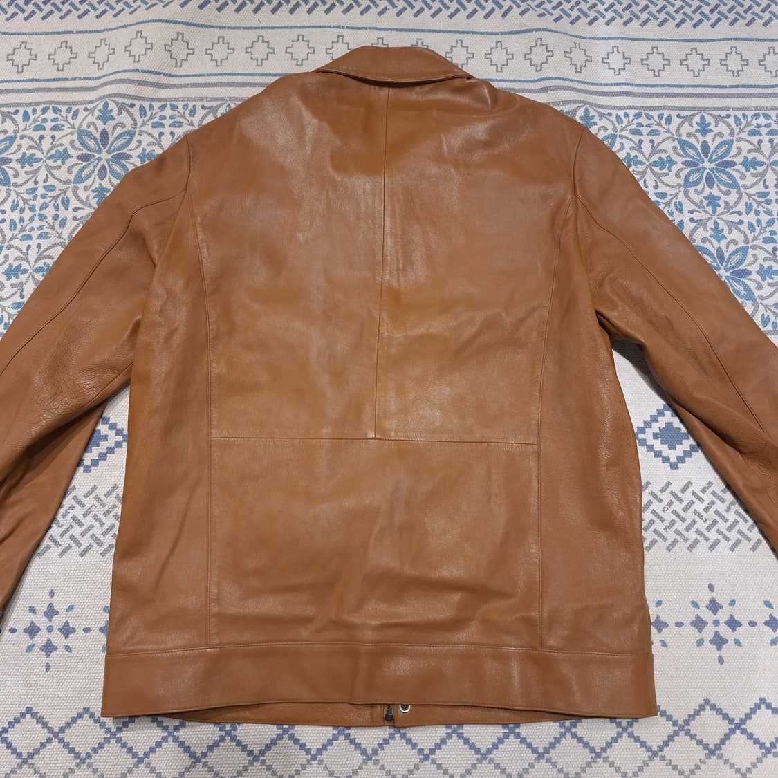 빈티지 카멜 브라운 카라넥 아메카지 양가죽 램스킨 레더자켓 가죽자켓 상품이미지8