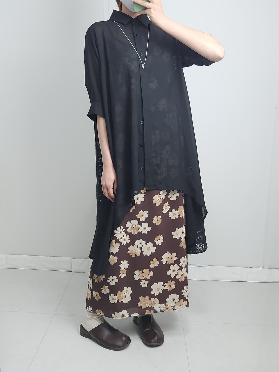 플로럴 레이어드 맥시 원피스 상품이미지3