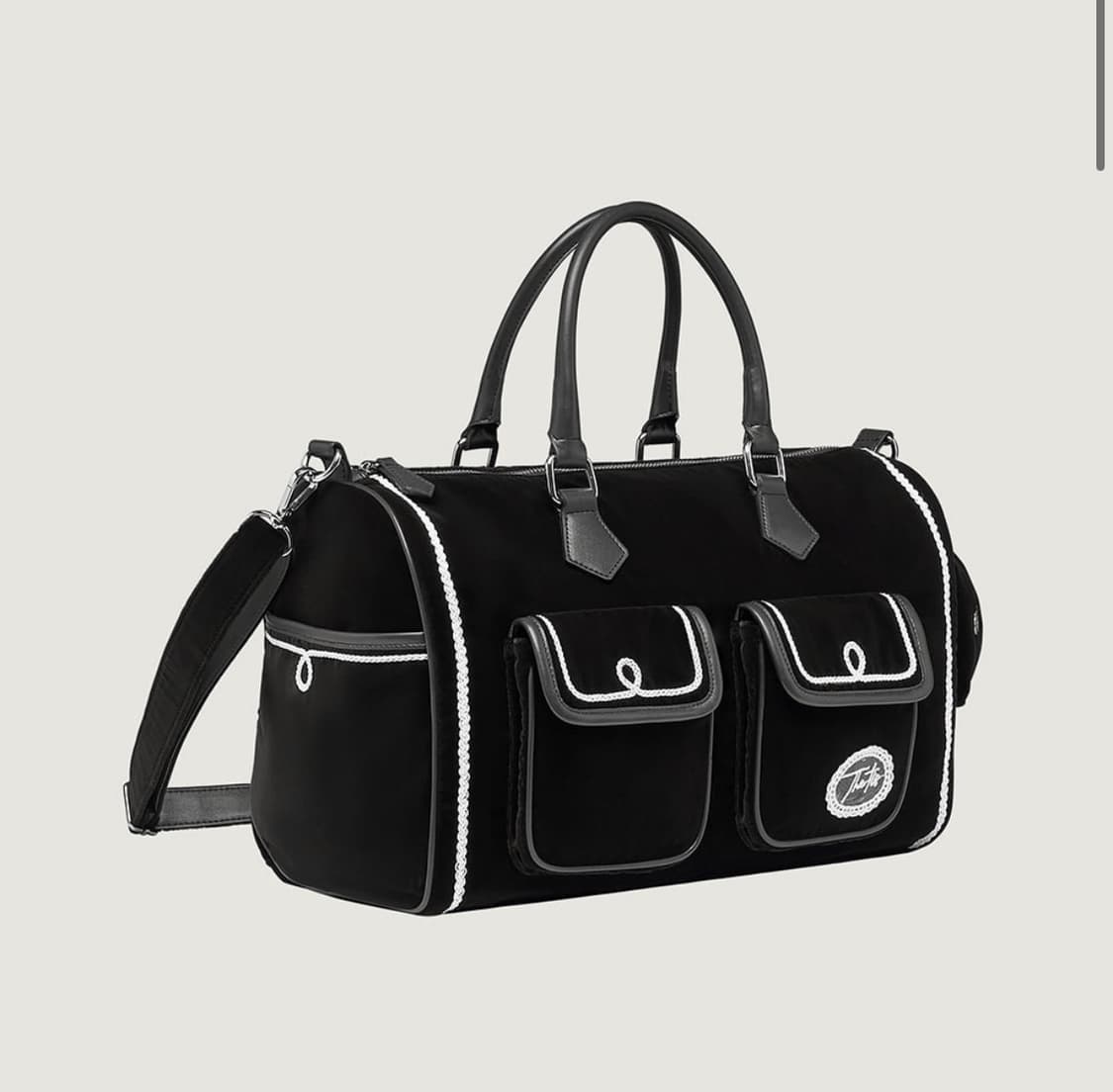 더티스 스콘 벨벳 레이스 보스턴백 블랙 상품이미지2