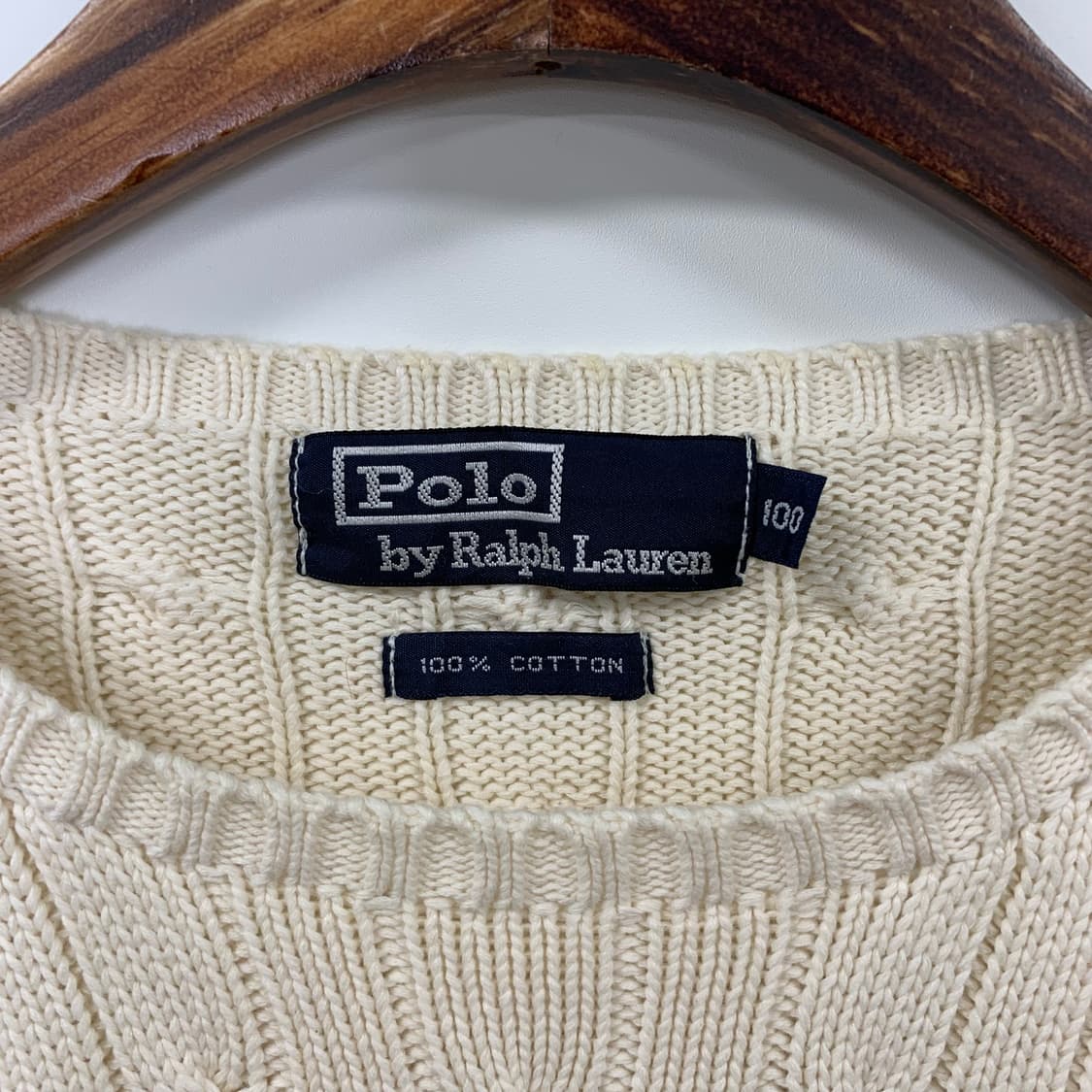 폴로 랄프로렌 화이트 꽈배기 니트 상품이미지5