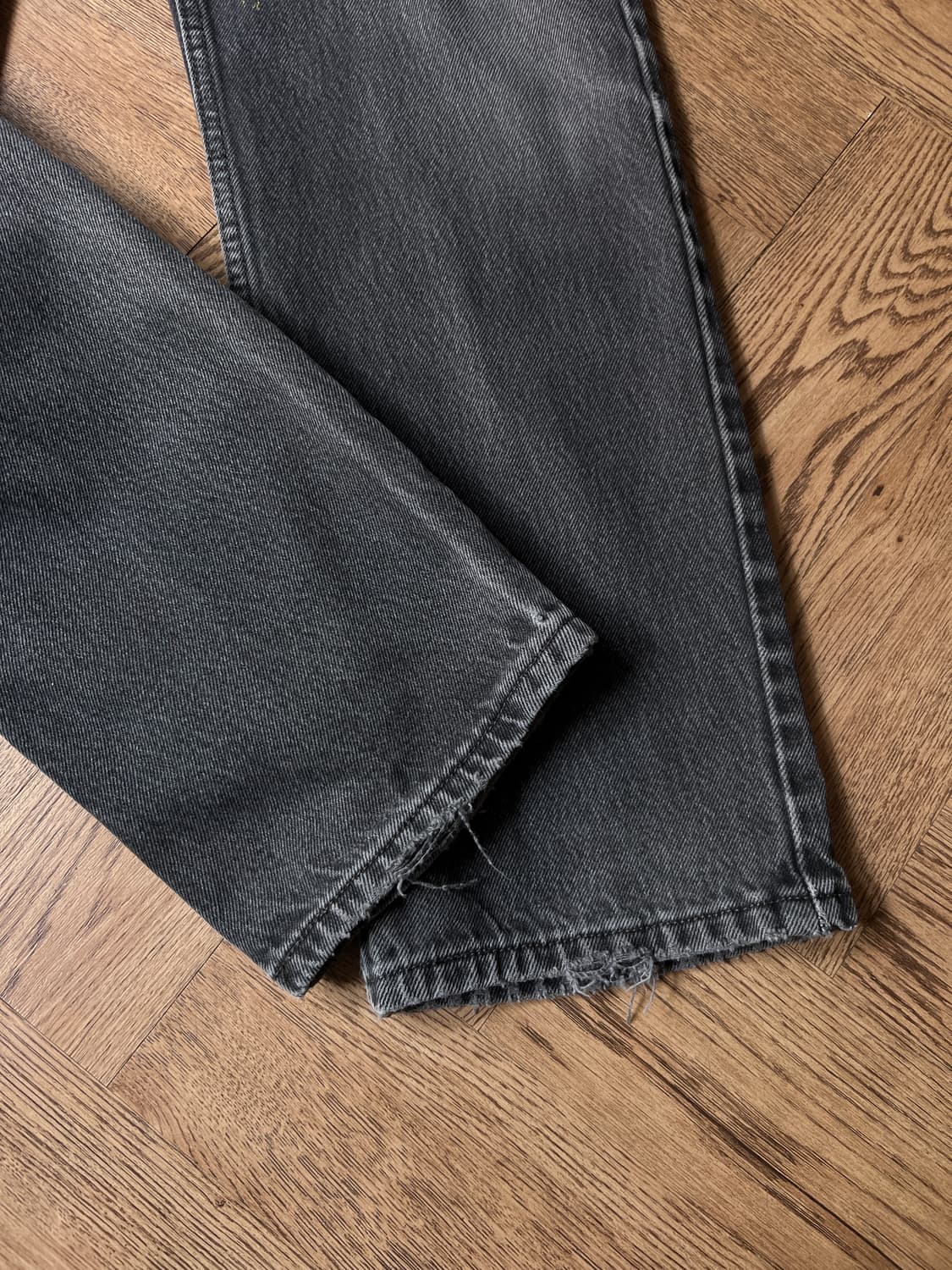 [31]00's 리바이스 505 빈티지 리페어드 흑청 데님 팬츠 상품이미지7