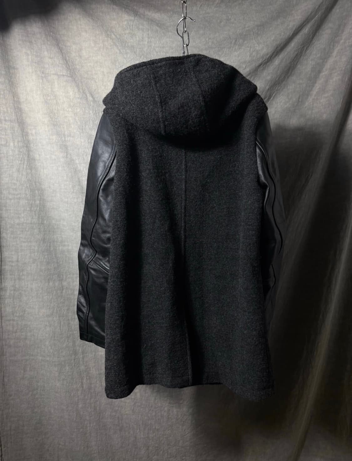 NO ID Hybrid Arm Leather Hooded Coat 상품이미지3