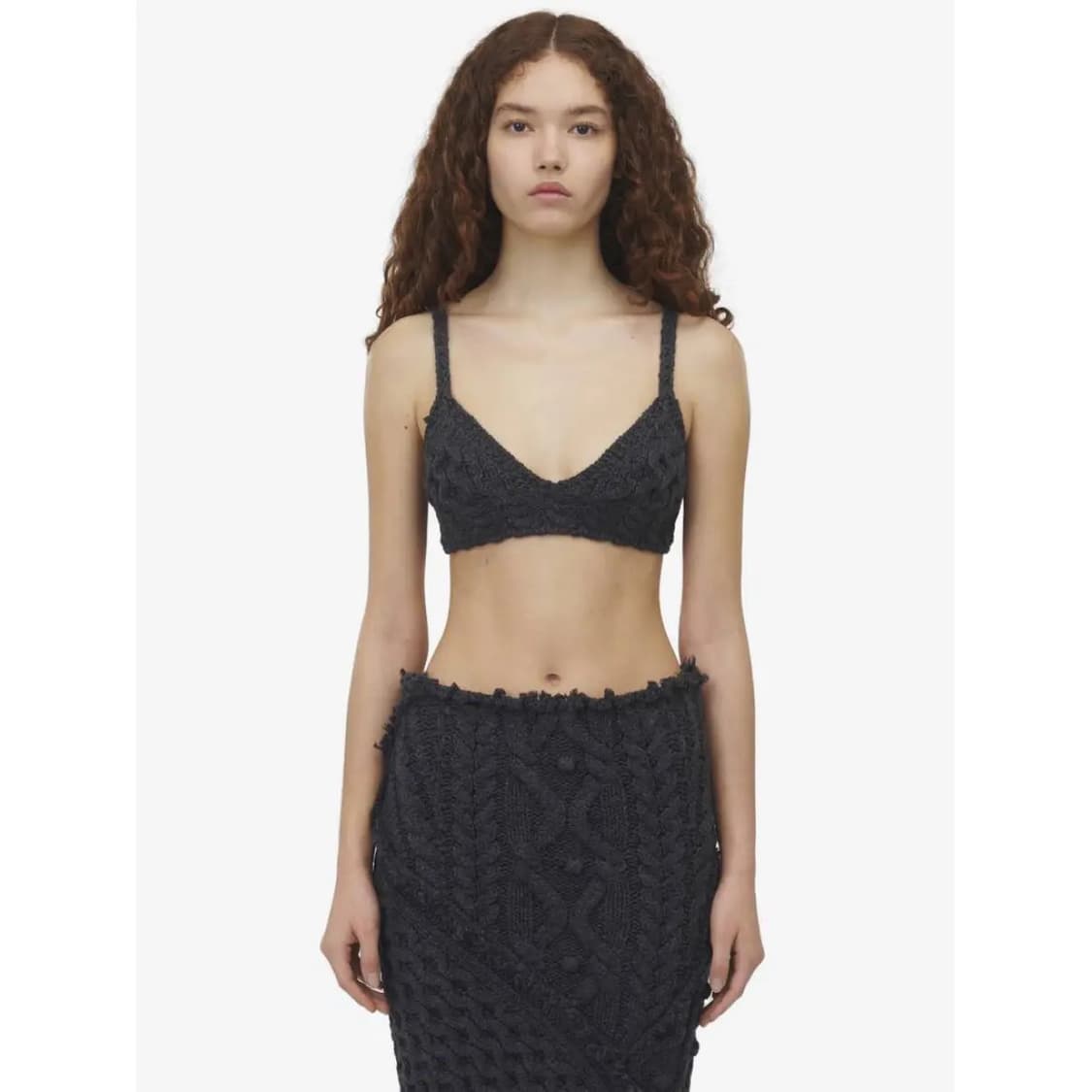 알렉산더 맥퀸 케이블 크롭 니트 탑 상품이미지2