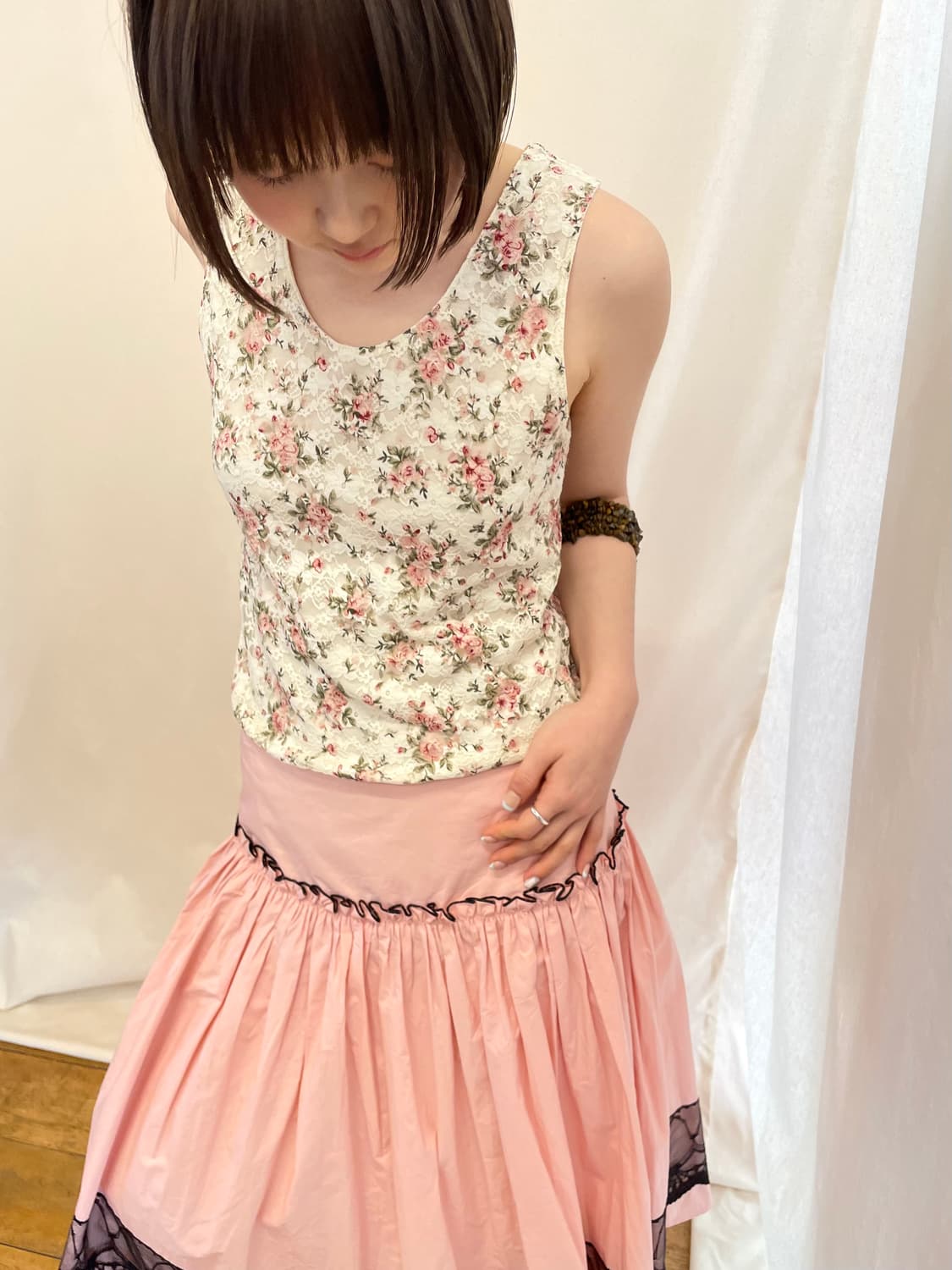 floral lace sleeveless 상품이미지3