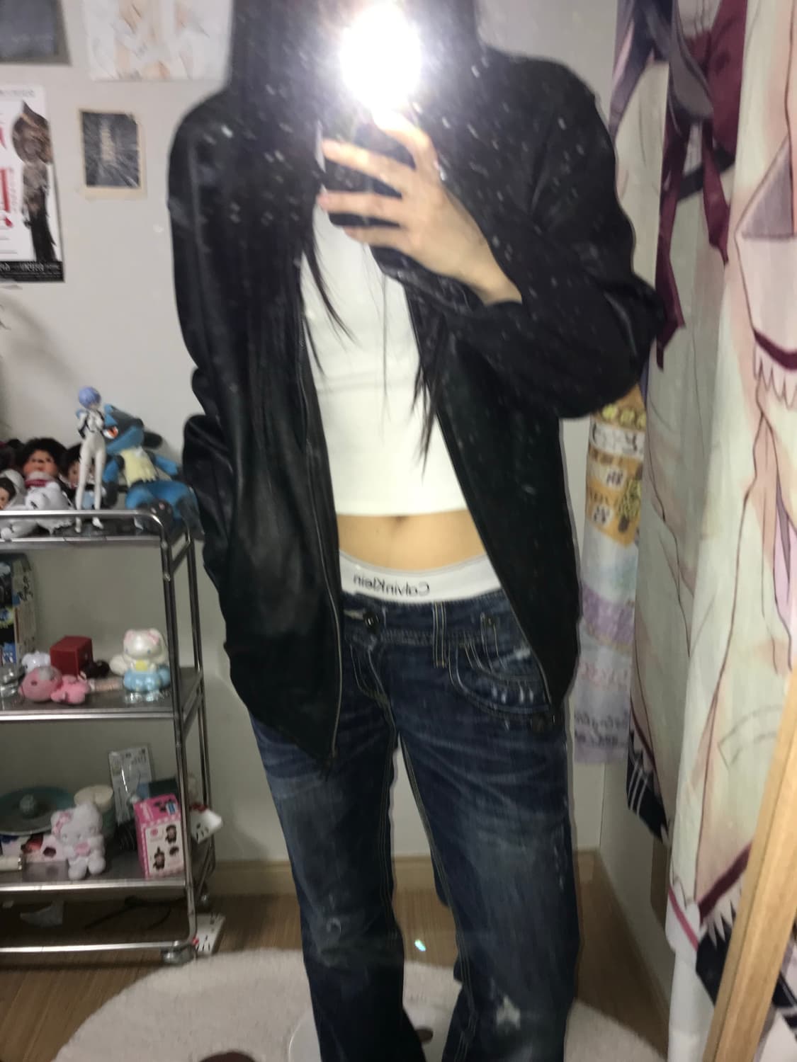 클래식 블랙 레더자켓 상품이미지3