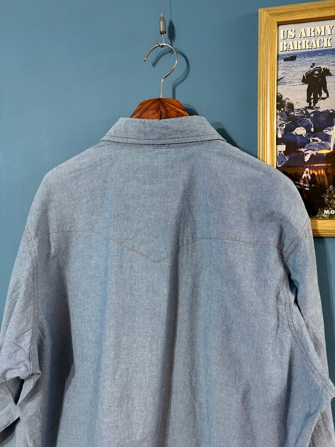 00‘s Wrangler Denim Western Shirt. 상품이미지6