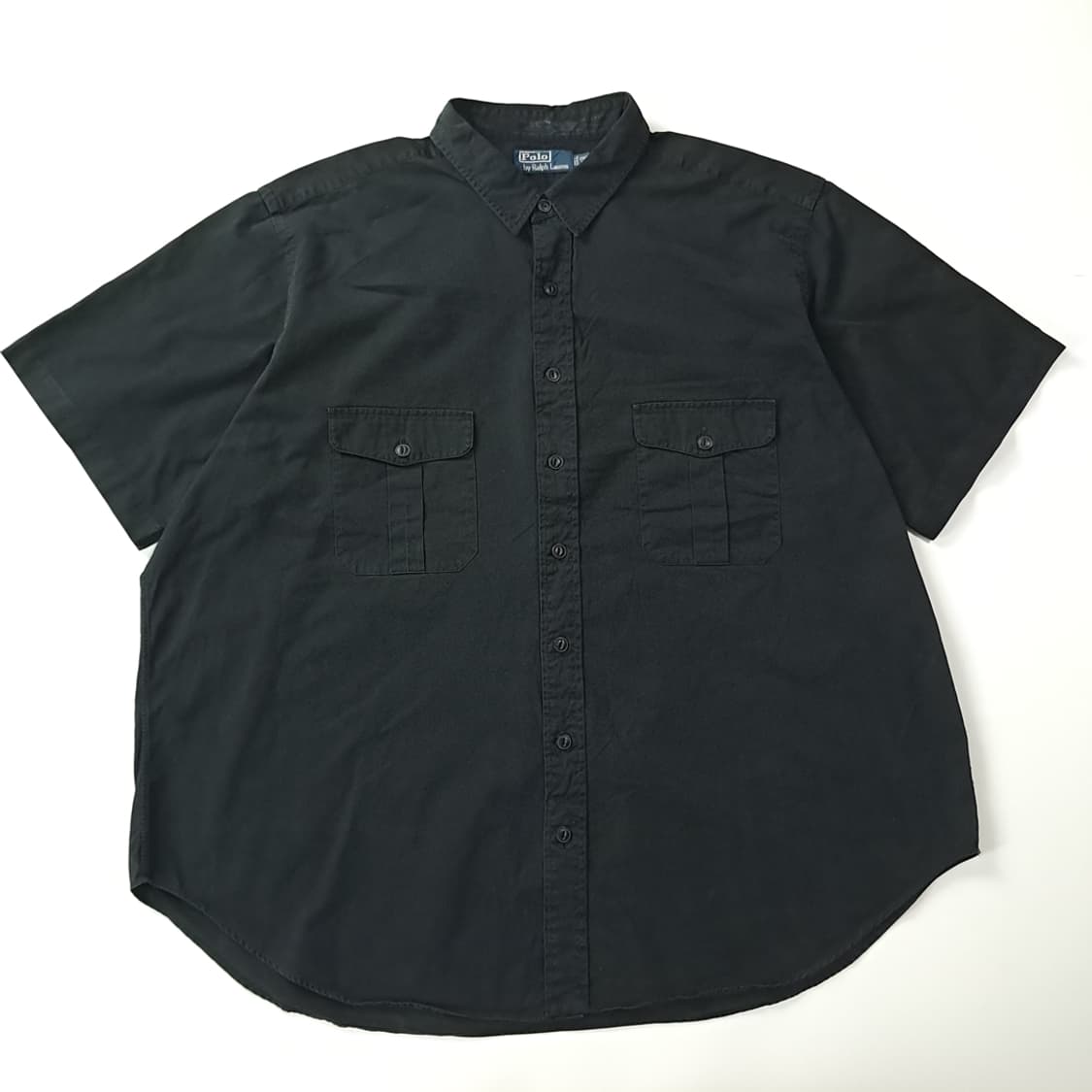 CK454 2XB 폴로 90s 블랙 반팔 워크 셔츠 남방 상품이미지1