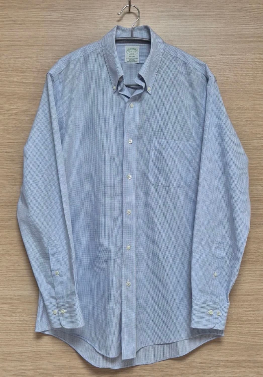 브룩스브라더스 반팔 체크 버튼다운 슬림핏 마드라스 셔츠 상품이미지1