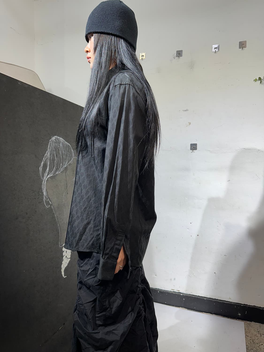 발렌시아가 고딕 블랙 클래식 패턴 셔츠 자켓 L 상품이미지2