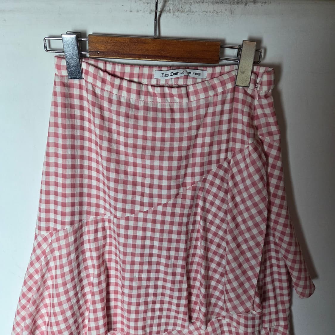 [Juicy Couture] 쥬시꾸뛰르 셔링 체크 롱스커트 상품이미지3