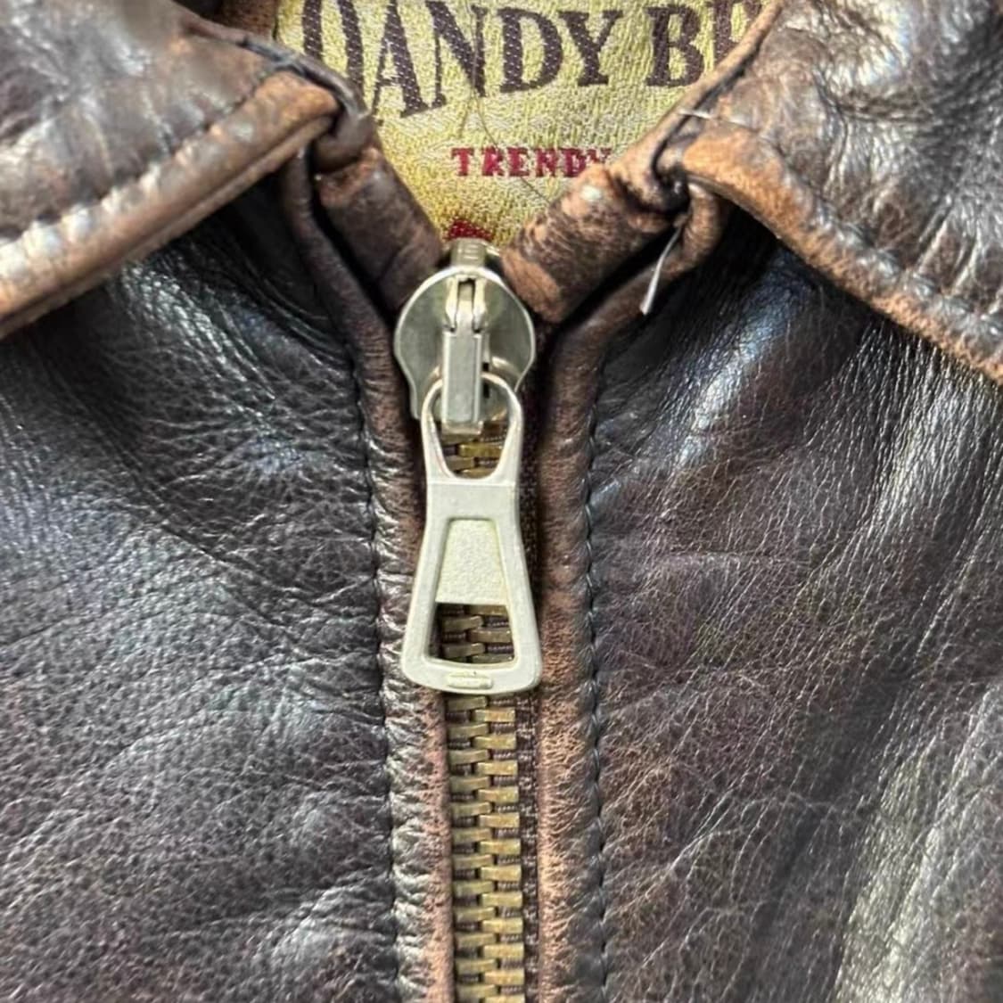  [Dandy Bros] 90s 빈티지 카우하이드 바이커 레더 자켓 상품이미지3
