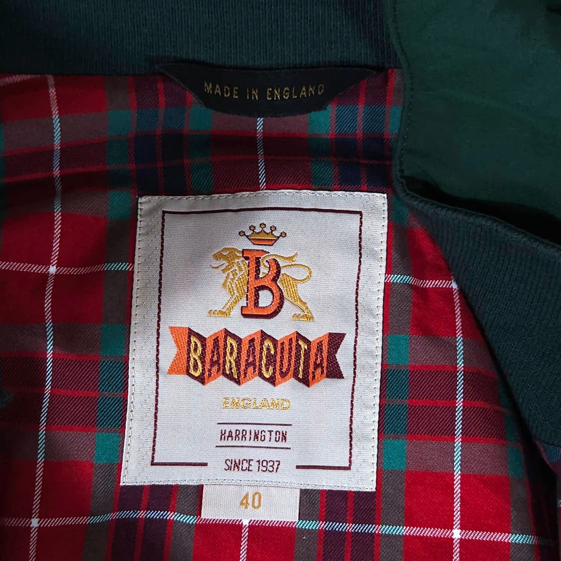 95~100)BARACUTA 바라쿠타 G9 해링턴 자켓 다크그린 상품이미지7
