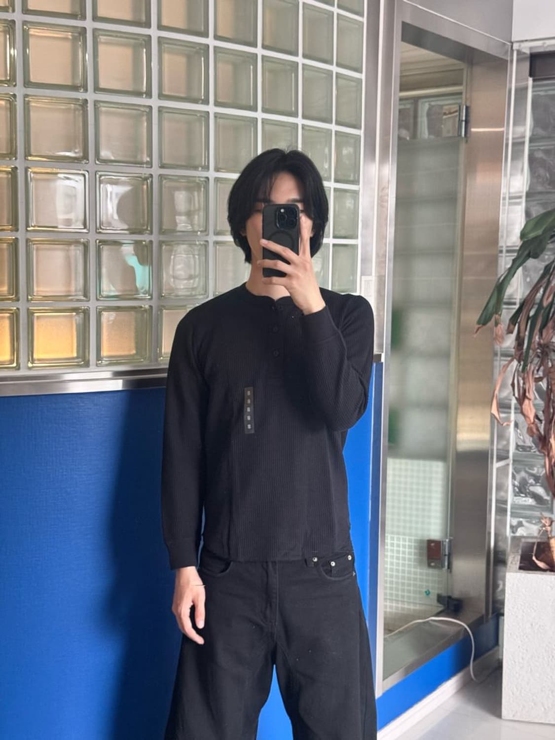 HENLEY NECK TEE 와플 헨리넥 티셔츠 상품이미지3
