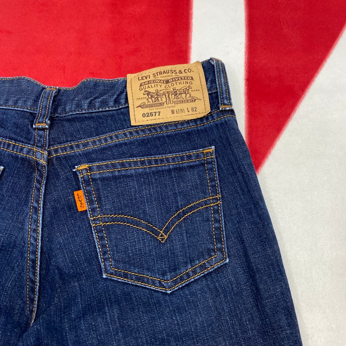 리바이스 02557 오렌지탭 데님 부츠컷 팬츠 27 상품이미지5