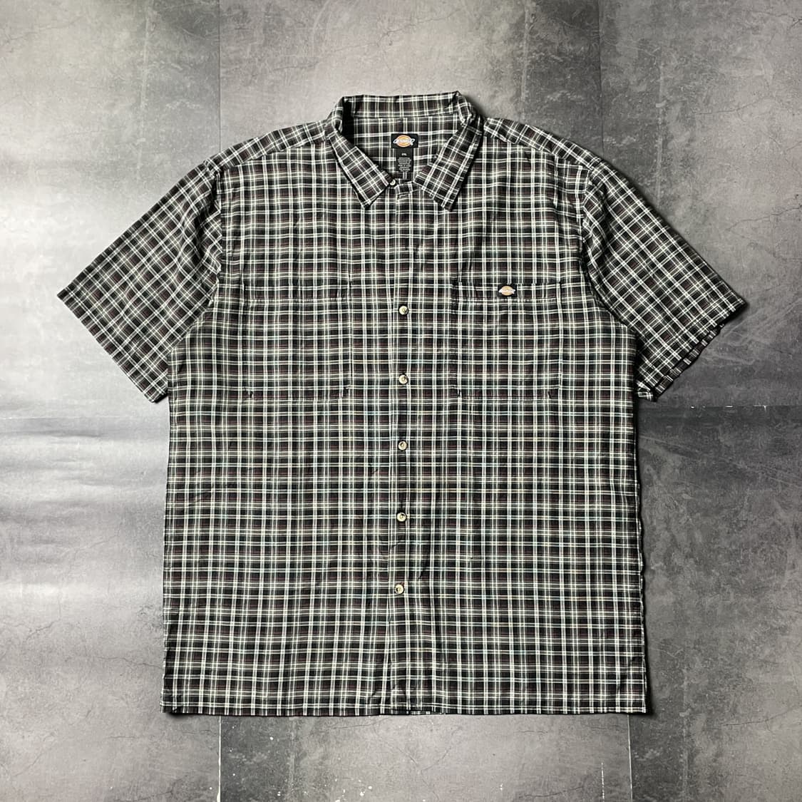 DICKIES 디키즈 빈티지 체크 반팔 워크 셔츠 A01000 상품이미지1