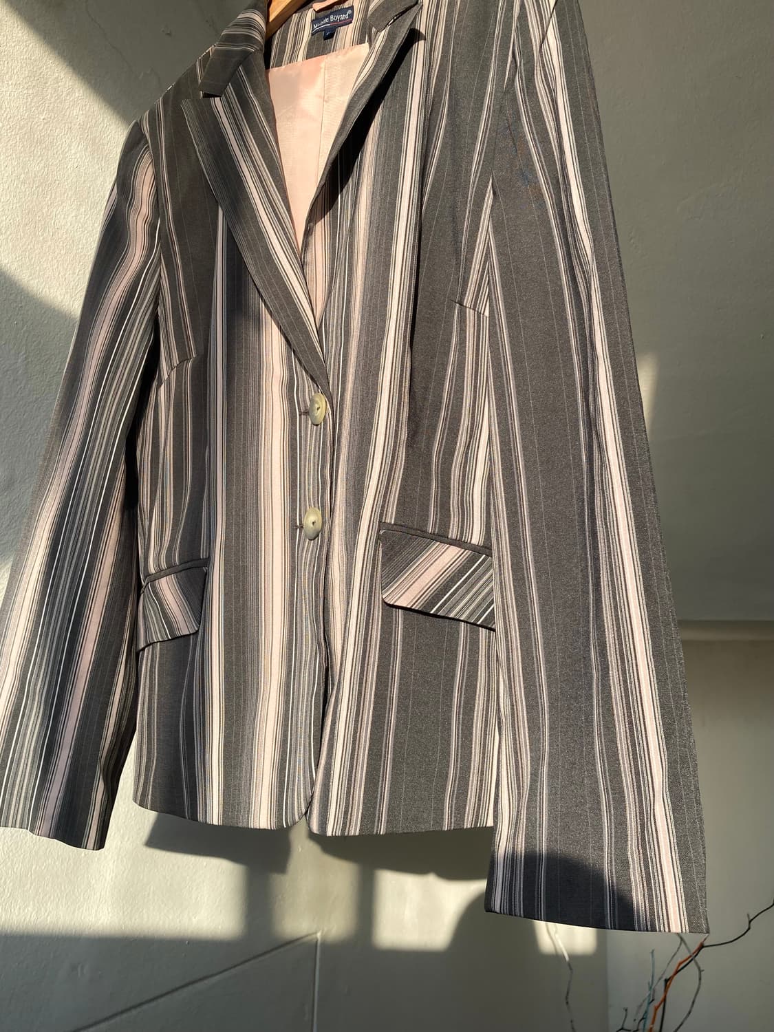 빈티지 색감 핏 좋은 스트라이프 자켓 상품이미지3