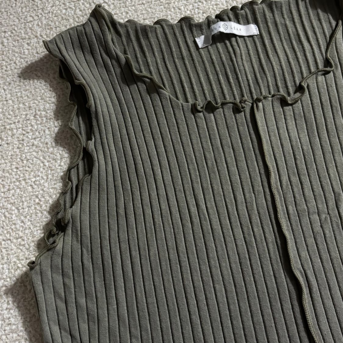 일본빈티지 모리걸 연그린 나시 상품이미지2