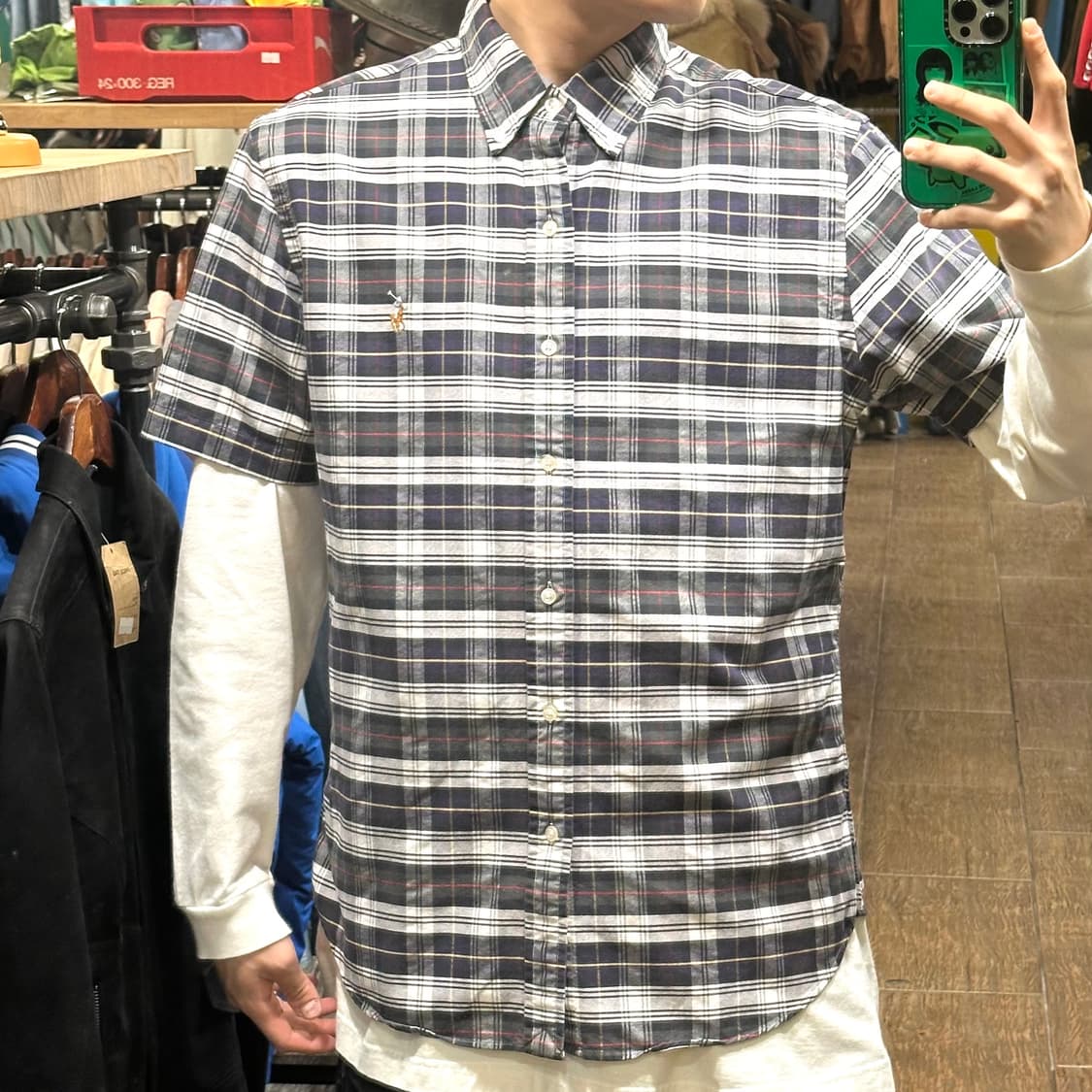 [HI] 폴로 랄프로렌 반팔셔츠 체크그레이 상품이미지1