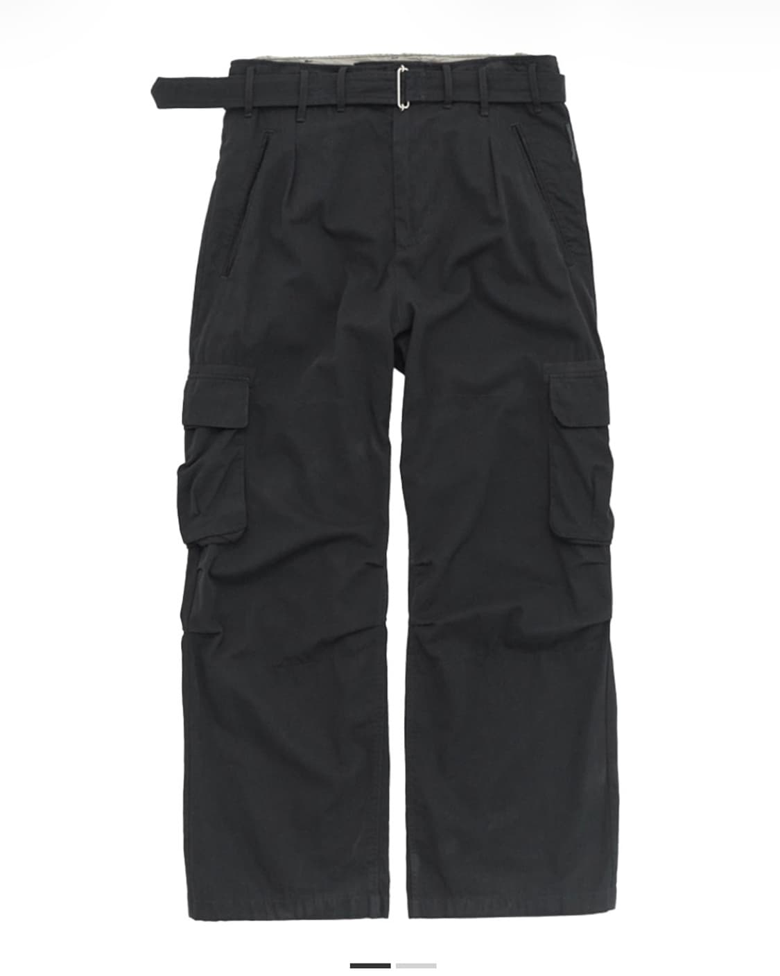 [2]폴리테루 벨티드 카고 팬츠 블랙 상품이미지1