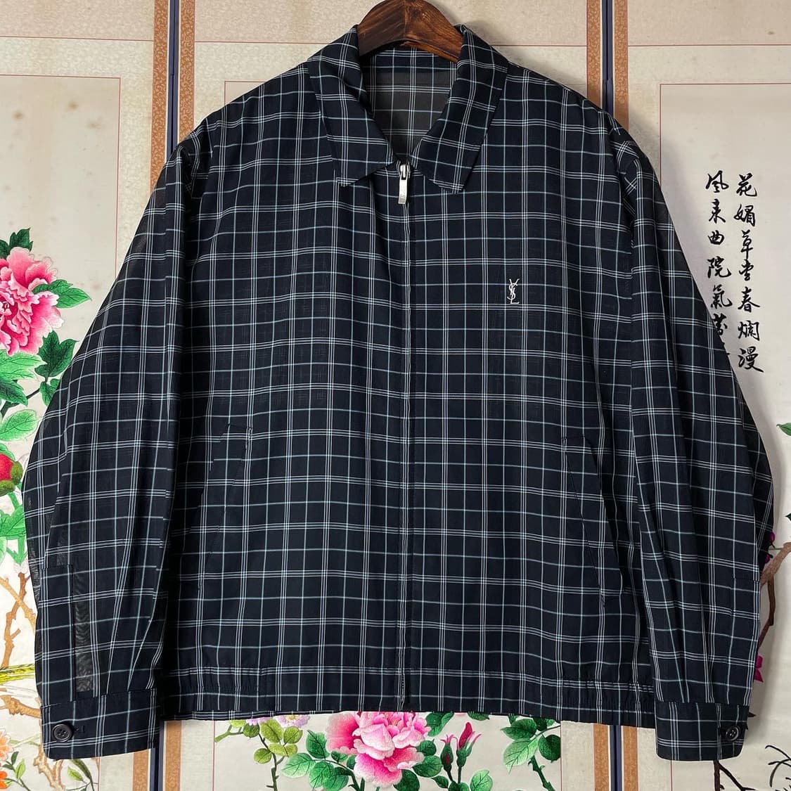 입생로랑 YSL 체크 아세테이트 자켓 상품이미지1