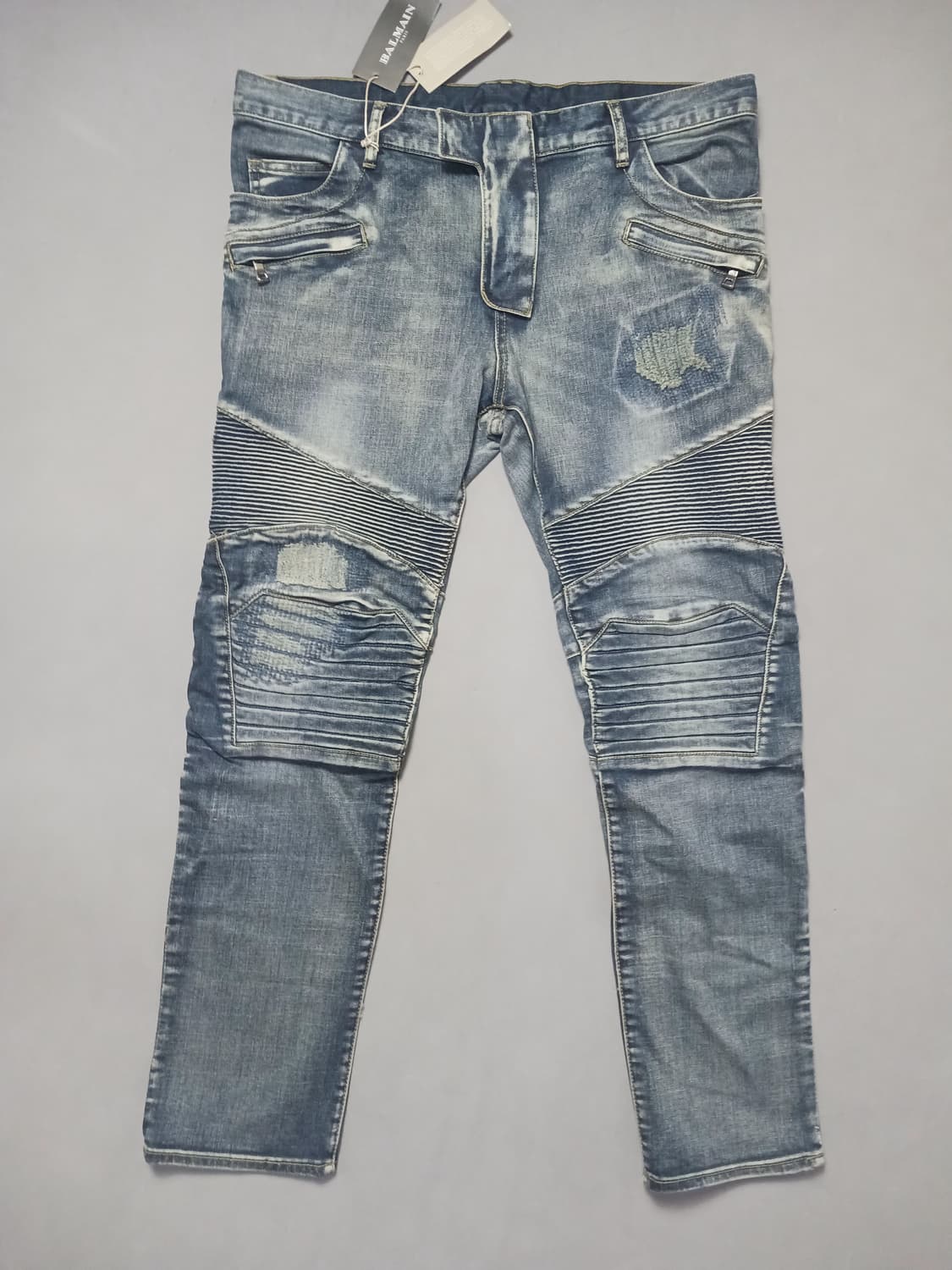 새상품 [36] 발망 스티치덧댐 바이커진 청바지 상품이미지1