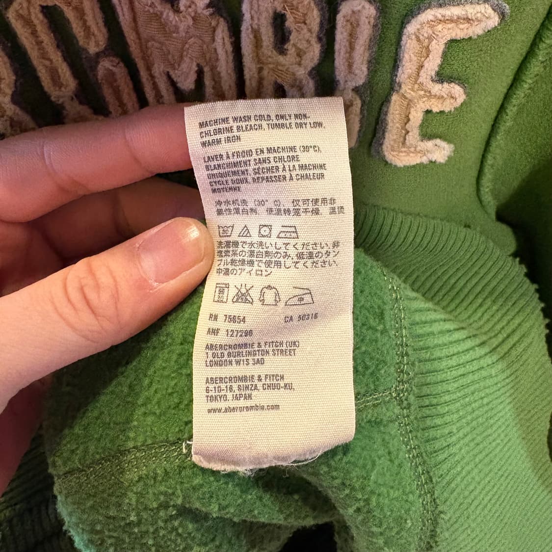 아베크롬비 초록 후드집업 상품이미지6