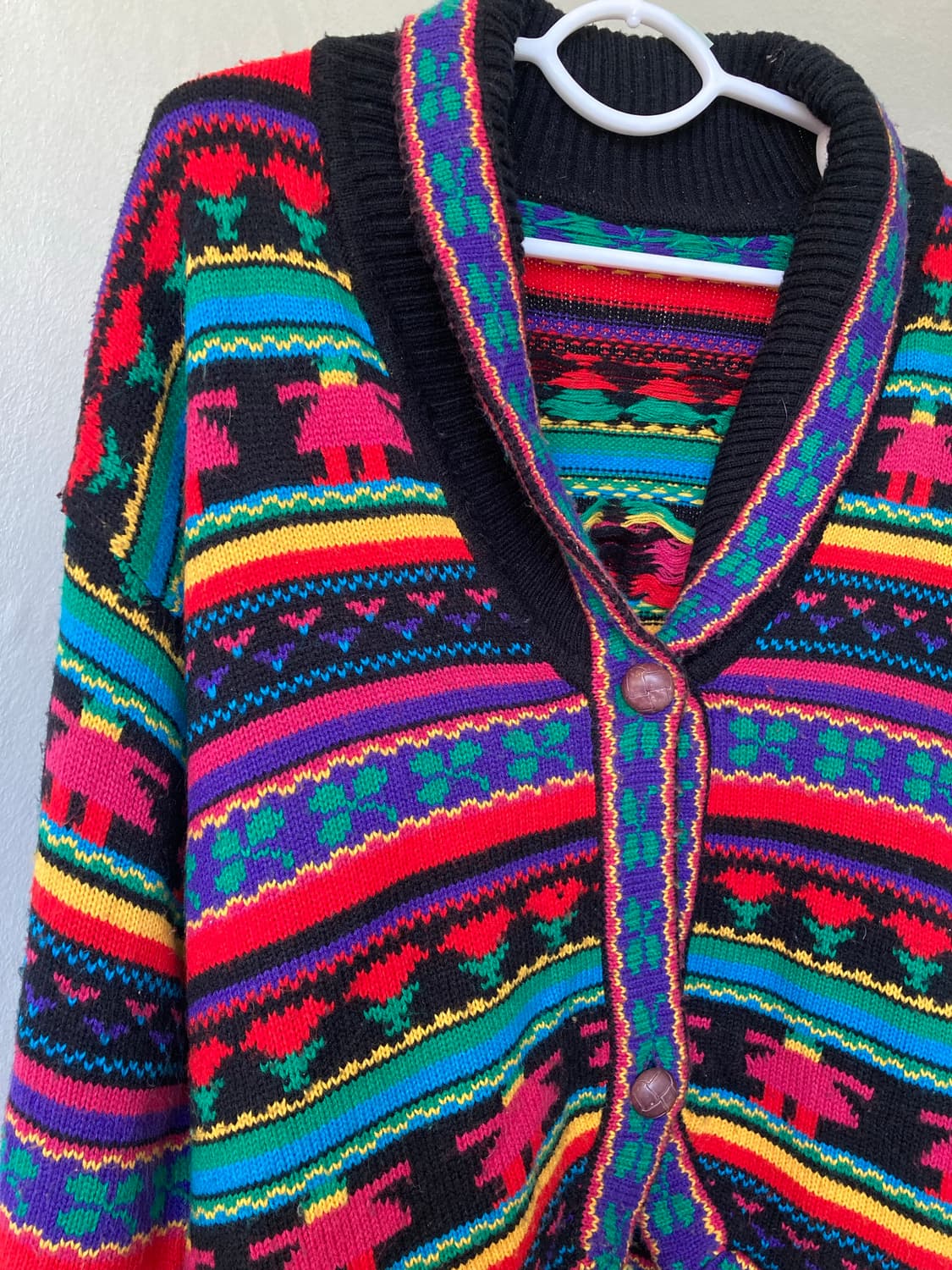 멕시코st 투버튼 패턴 가디건 상품이미지2