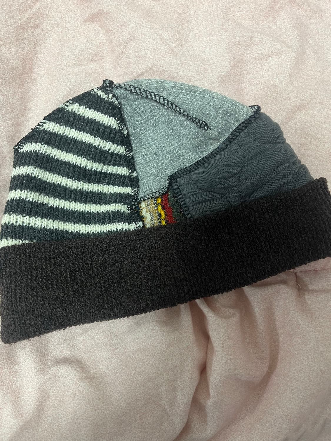 코이세이오 패치워크비니 브라운 상품이미지3