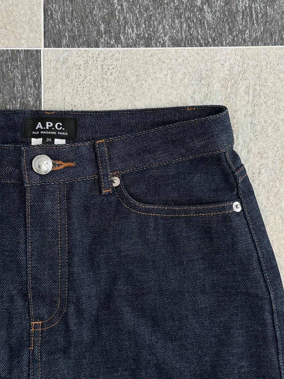 아페쎄 생지 데님 미니 스커트  상품이미지5