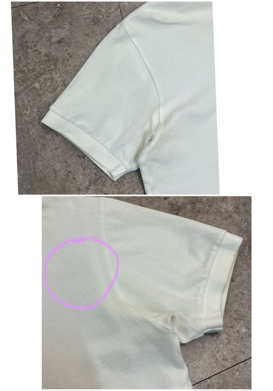 꼼데가르송 반팔 카라티 화이트 XL #csz2575 상품이미지7