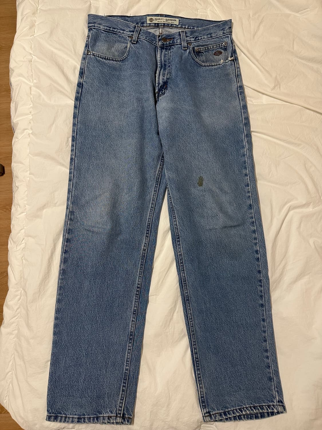 (33x32)할리데이비슨 00‘s 빈티지 연청 데님 청바지 상품이미지1