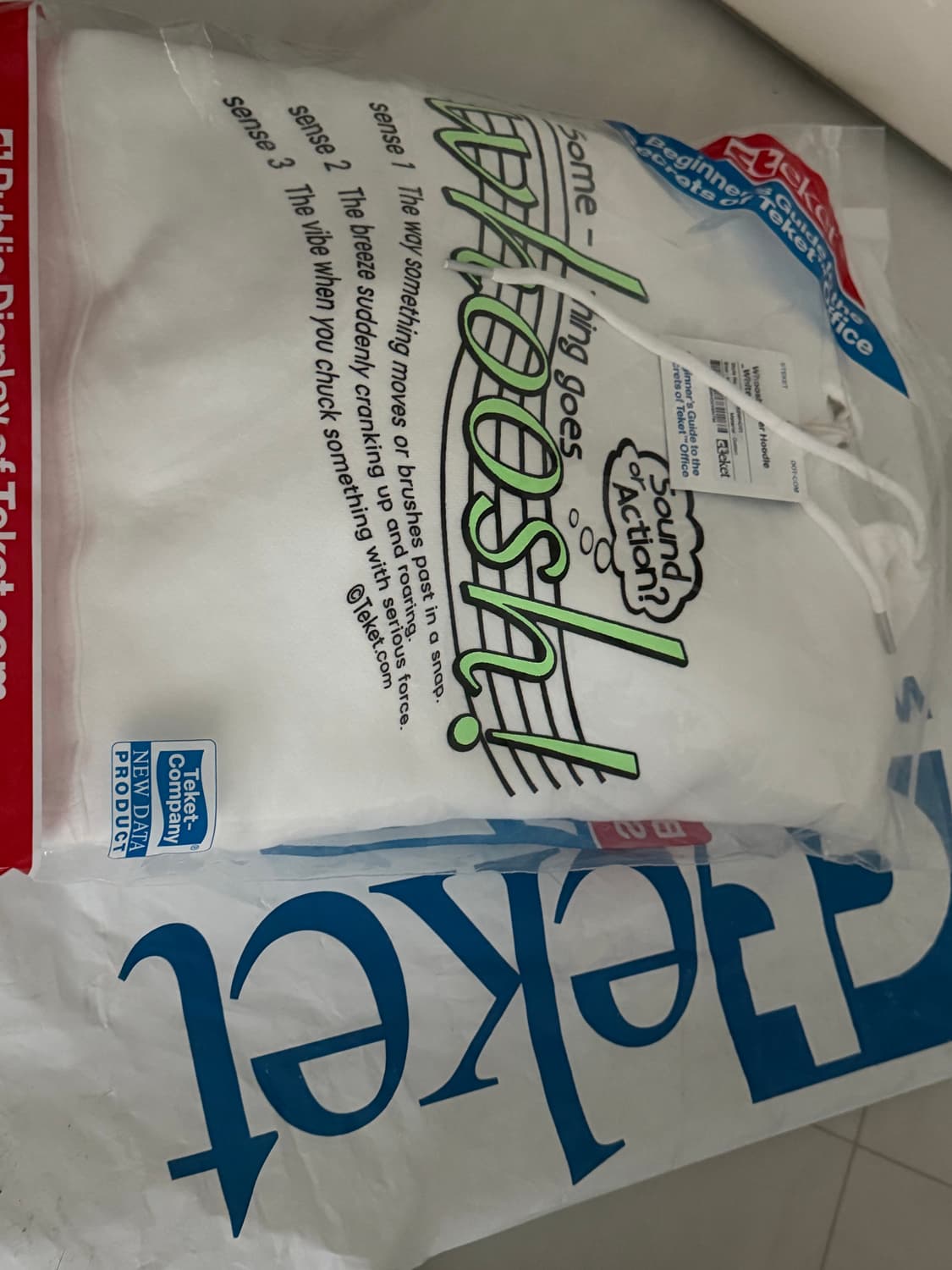 테켓 후드티 화이트 m 상품이미지1