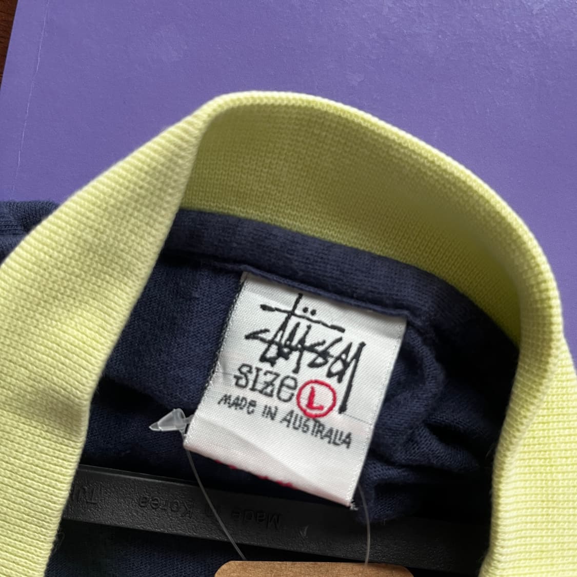 00’s STUSSY ringer T-shirts Navy 상품이미지4