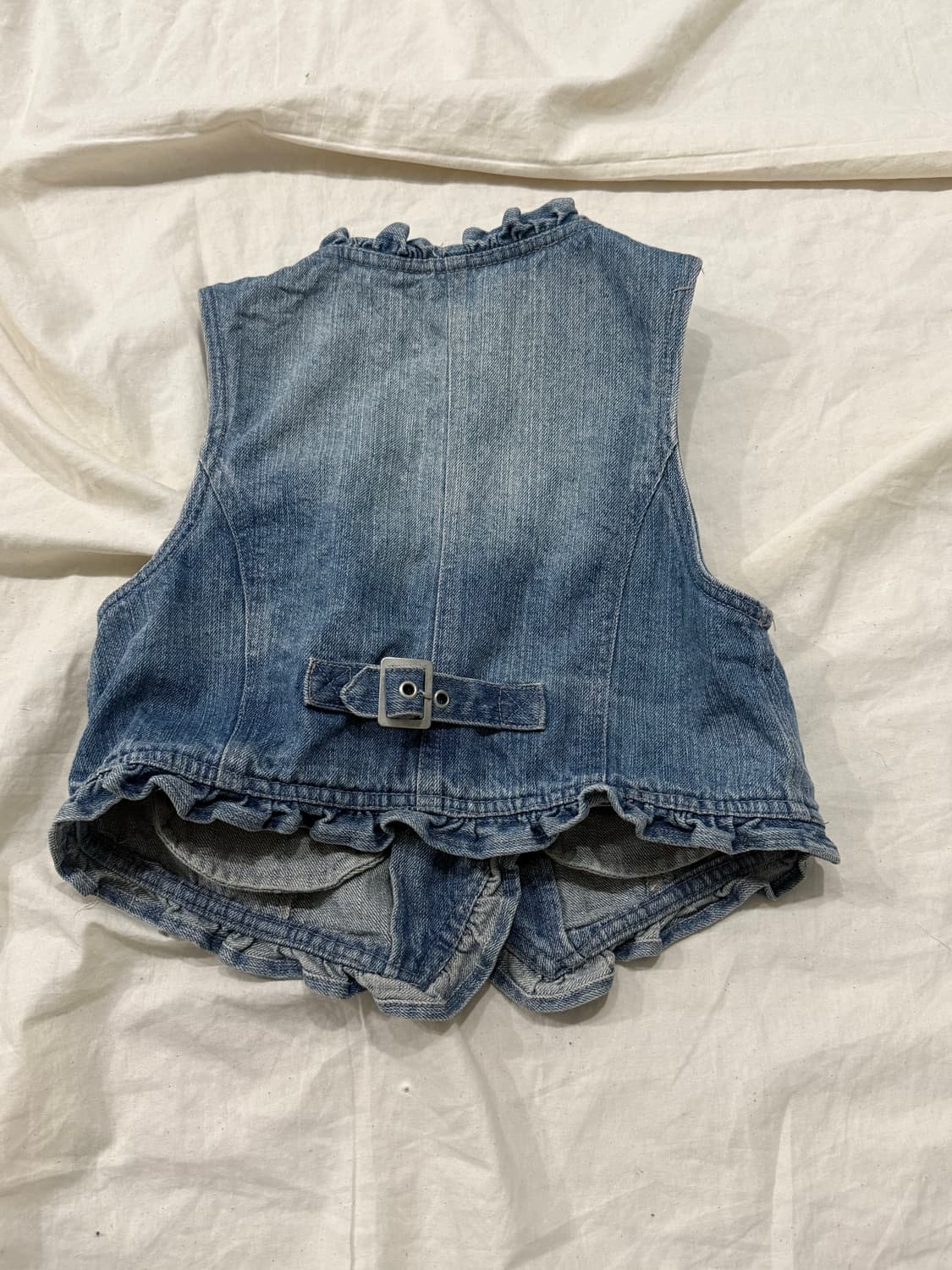 페어리 y2k 00’s 데님 크롭 베스트 상품이미지4