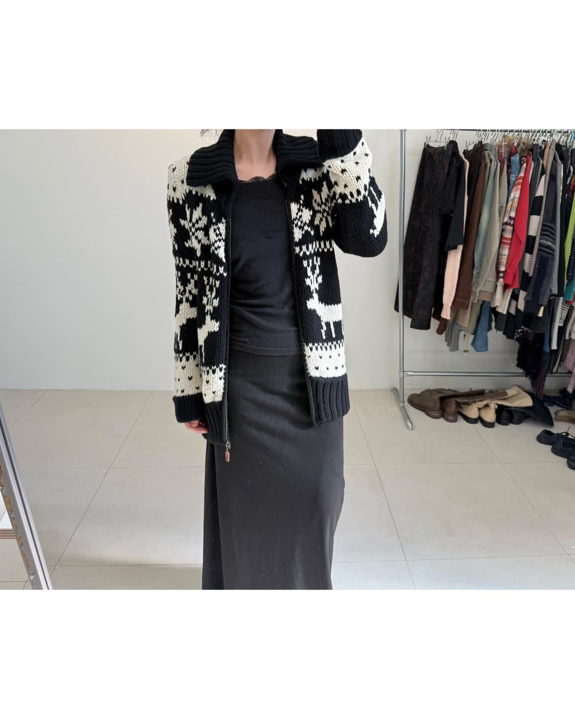 빈티지 니트 집업 상품이미지6