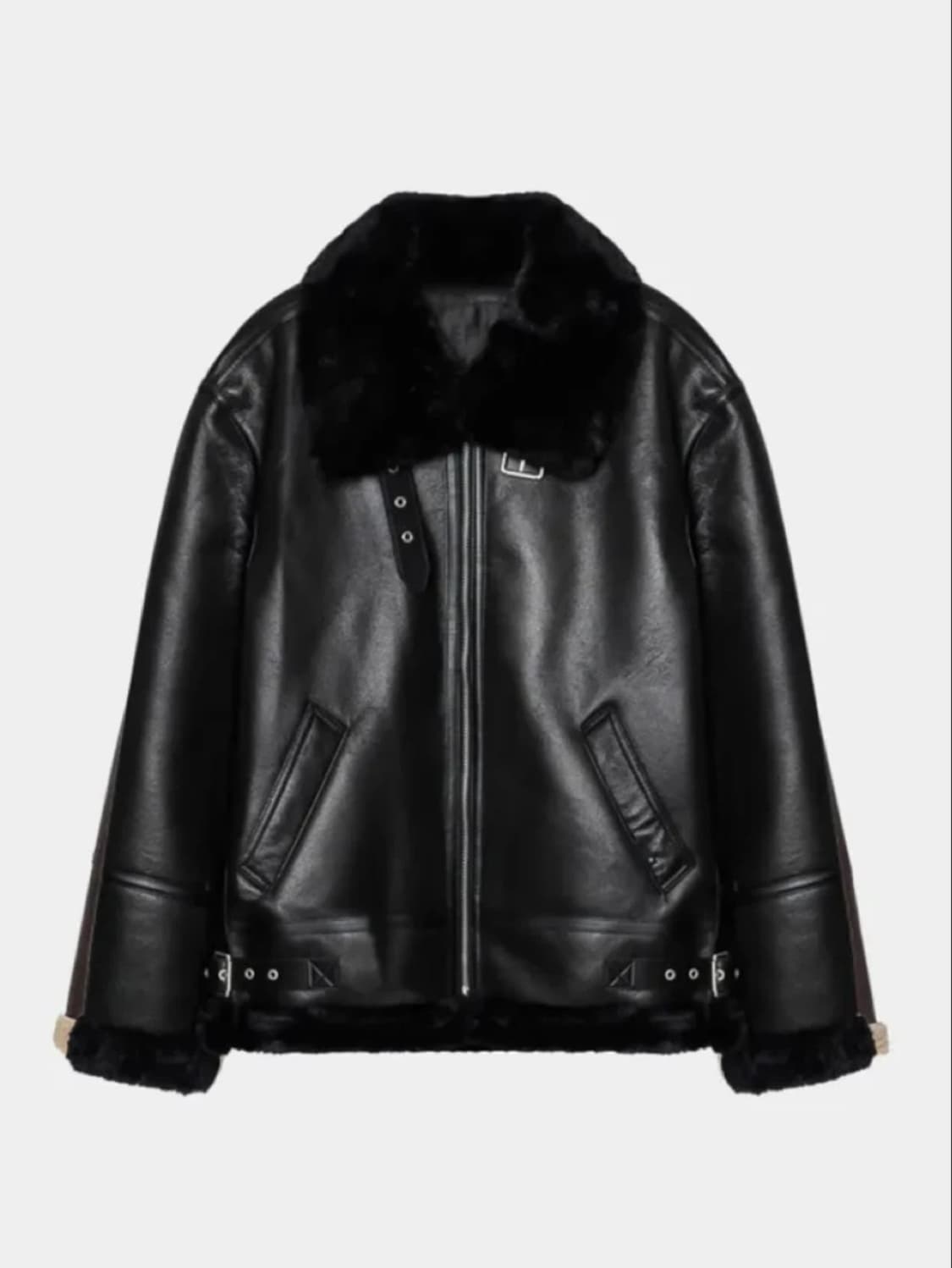 레프트 서울 에비에이터 B-3 무스탕 (블랙) 상품이미지1