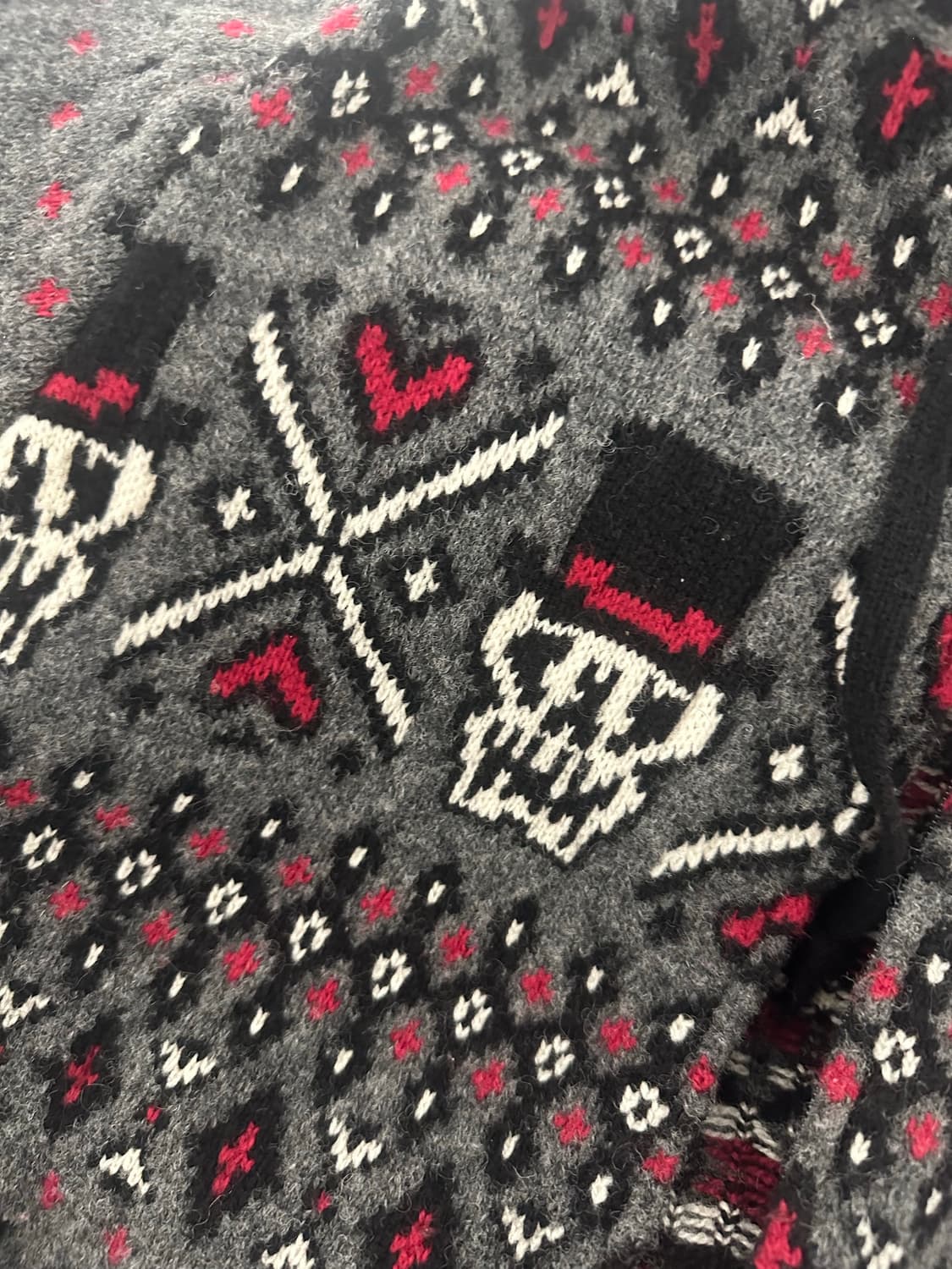 히스테릭 글래머 스컬 코위찬 니트 후드집업 상품이미지2