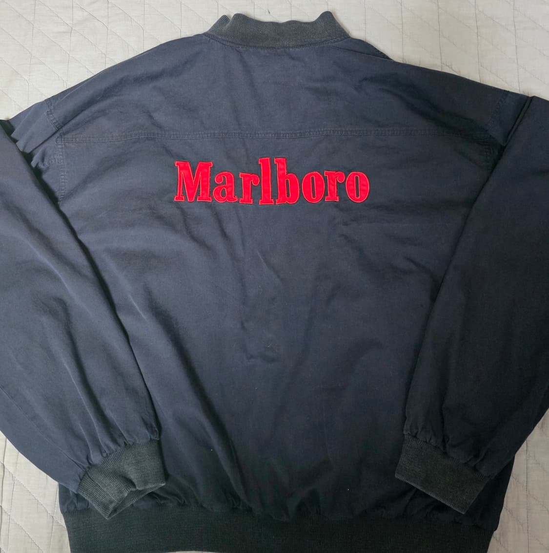 [XXL] 90s 빈티지 말보로 리버시블 봄버 자켓 블랙/레드 페이드 상품이미지1