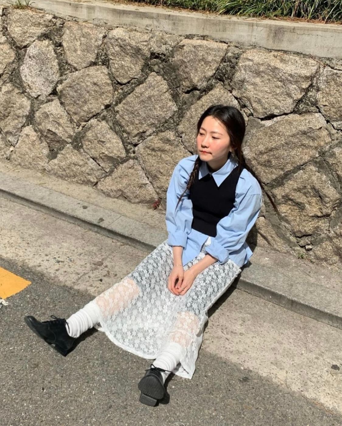 파르티멘토우먼 레이스 맥시 스커트 상품이미지2